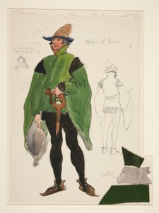 Vankilanvartija, pukupiirros Henry Irvingille tekijältä Edwin Austin Abbey