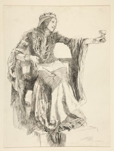 Lady Macbeth, näytös III.kohtaus iv, Macbeth tekijältä Edwin Austin Abbey