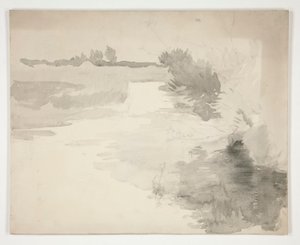 Maisema joen varrella tekijältä Edwin Austin Abbey