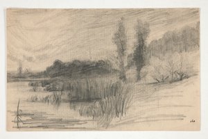 Maisema veden äärellä tekijältä Edwin Austin Abbey
