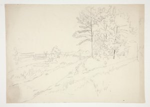 Maisema, jossa tie kulkee läpi tekijältä Edwin Austin Abbey