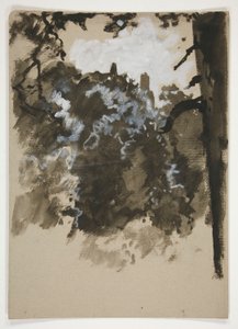 Maisema puun kanssa tekijältä Edwin Austin Abbey