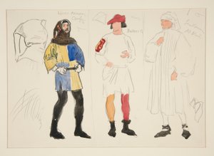 Pellavaasu, leipuriasu, herrasmies: pukuluonnos Henry Irvingille tekijältä Edwin Austin Abbey