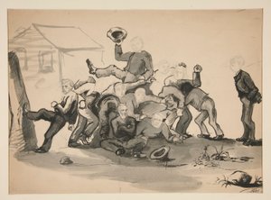 Kasa miehiä: karikatyyri tekijältä Edwin Austin Abbey