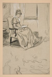 Ms. Abbeyn muotokuva lukemassa tekijältä Edwin Austin Abbey
