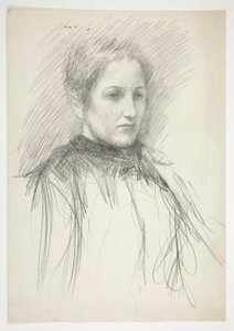 Nuoren rouva Abbeyn muotokuva (?) tekijältä Edwin Austin Abbey