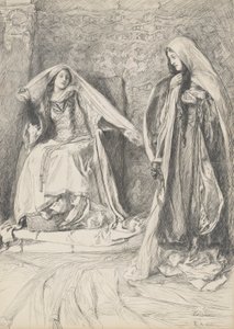Rebecca ja Rowena, kuvitus Ivanhoelle tekijältä Edwin Austin Abbey