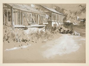 Mökit ja pensaat tekijältä Edwin Austin Abbey