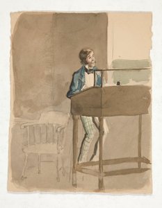 Luonnos Charles Dickensille tekijältä Edwin Austin Abbey