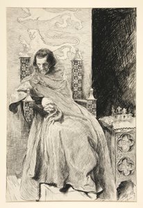 Luonnos King Johnille, King Johnilta tekijältä Edwin Austin Abbey