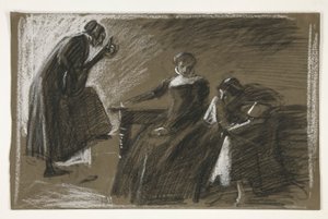 Luonnos tuntemattomasta Shakespearen näytelmästä tekijältä Edwin Austin Abbey