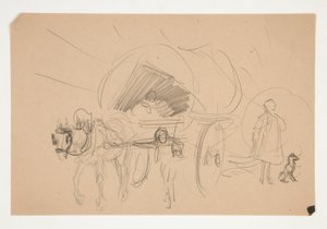 Estudi per a .1201 - il·lustració per a Oliver Goldsmithfinnish tekijältä Edwin Austin Abbey