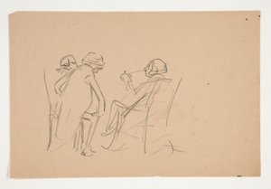 Tutkimus .1207:lle - kuvitus Oliver Goldsmithille tekijältä Edwin Austin Abbey