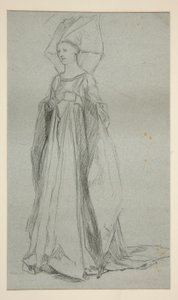 Tutkimus Lady Annelle, kuningas Richard III:lle (?) tekijältä Edwin Austin Abbey