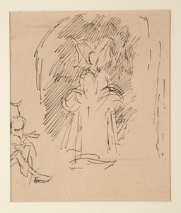 Tutkimus papille ja suurelle rouvalle (akvarelli) tekijältä Edwin Austin Abbey