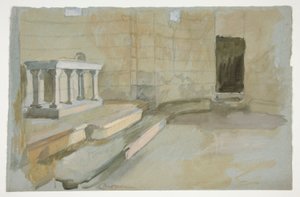 Study for The Quest of the Holy Grail (15 maalauksen sarja Bostonin yleiselle kirjastolle, valmistui vuonna 1901) tekijältä Edwin Austin Abbey