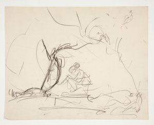 Study for The Quest of the Holy Graal (15 maalauksen sarja Bostonin yleiselle kirjastolle, valmistui vuonna 1901) tekijältä Edwin Austin Abbey