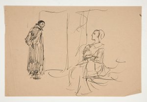 Study for The Scarlet Letter (öljymaalaus) tekijältä Edwin Austin Abbey