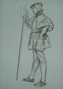 Tutkimus kuningatar Katariinan oikeudenkäyntiä varten tekijältä Edwin Austin Abbey