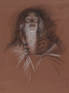 Tutkimus kelttiläisen naisen päälle, näytelmäkohtauksesta, Hamlet, näytös 3, kohtaus 2 tekijältä Edwin Austin Abbey