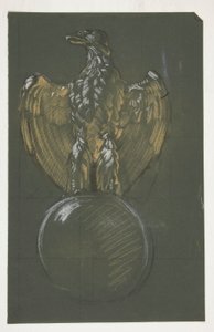 Tutkimus kotkapylvään koristeluun tekijältä Edwin Austin Abbey