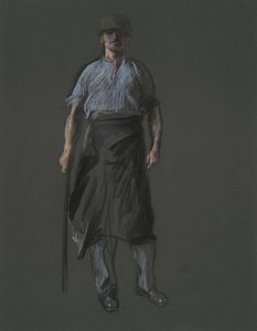 Tutkimus työläisen hahmolle, in tekijältä Edwin Austin Abbey