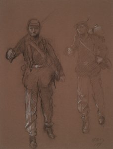 Tutkimus kahden sisällissodan sotilaan hahmoille tekijältä Edwin Austin Abbey