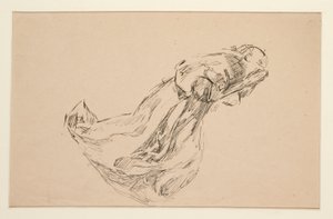 Enkelitutkimus (lasimaalauksille? kattoon?) tekijältä Edwin Austin Abbey
