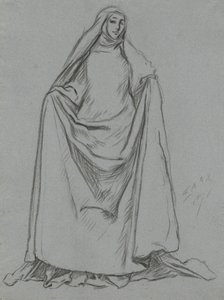 Naishahmon tutkimus (käänteinen: mieshahmo) tekijältä Edwin Austin Abbey