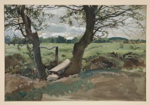 Tutkimus kahdesta puusta ja pellosta tekijältä Edwin Austin Abbey
