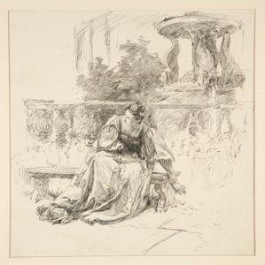 Revitty kirje näytöksestä I, kohtaus ii, Two Gentlemen of Verona tekijältä Edwin Austin Abbey