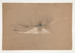 Puut joen rannalla (?) tekijältä Edwin Austin Abbey