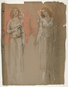Kaksi enkeliä tekijältä Edwin Austin Abbey