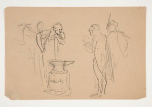 Tuntematon kuvitus Oliver Goldsmithille tekijältä Edwin Austin Abbey