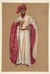 Tuntematon mies punaisessa viitassa, pukupiirros kuningas Richard II:lle tekijältä Edwin Austin Abbey
