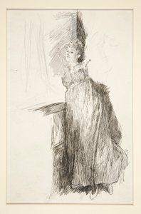 Nainen ikkunassa - tunnistamaton kuva tekijältä Edwin Austin Abbey