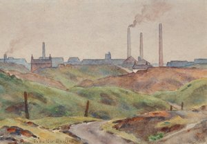 Black Country Scene (akvarelli paperille)