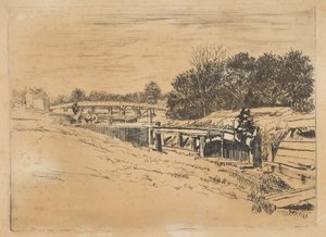 Whistler Moulseyssa [Molesey Lock], [1861].