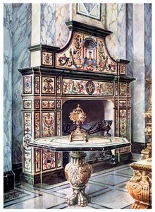 Savupiippu ja pöytä värillistä firenzeläistä mosaiikkia, 1910