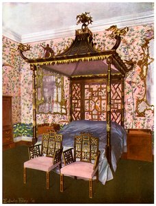 Chippendale Chinese Bedroom, Sulkapallotalo, Gloucestershire, 1911-1912.