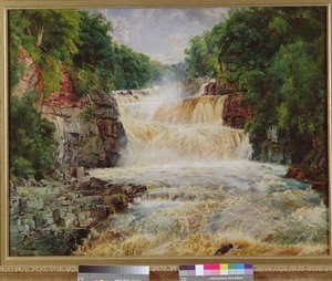 Swallow Falls, Bettws-y-Coed, Pohjois-Wales, 1873.