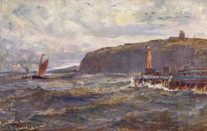 Penarth, Cardiffin sataman sisäänkäynti (värilitro) tekijältä Edwin Hayes