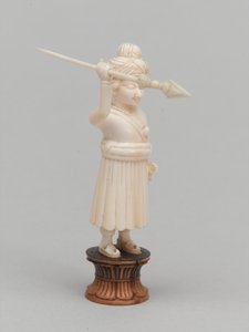Musta sotilas, shakkinappula, Intia, 1820 noin tekijältä Edwin John Alexander