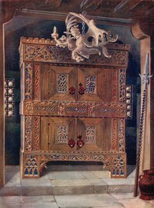 Myöhäisgoottilainen Schrank. Saksan kieli