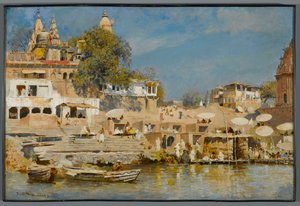 Temppelit ja kylpyghat Benaresissa, 1883-85 tekijältä Edwin Lord Weeks
