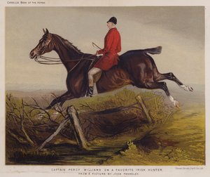 Kapteeni Percy Williams suosikki Irish Hunterissa (väri litho) tekijältä Edwin Noble