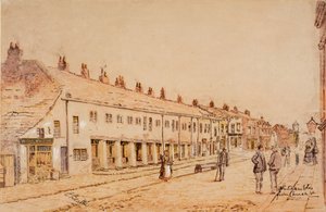 The Shambles, Church Streetiltä, noin 1891-1917 (vesiväri paperille) tekijältä Edwin Robert Beattie