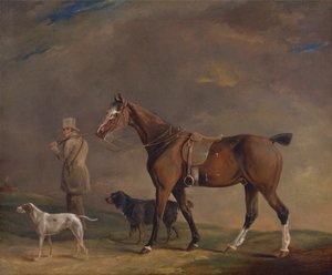 Urheilija ammuntaponin ja asekoirien kanssa tekijältä Edwin W. Cooper of Beccles