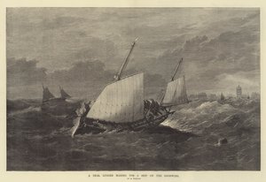 Deal Lugger tekee Goodwins-laivaa tekijältä Edwin Weedon