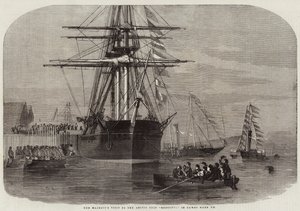 Hänen Majesteettinsa vierailu Arctic Ship Resolute -laivalla Cowes Harborissa